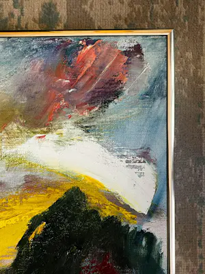 Jeanne Wesselius - Prachtig Schilderij met pauw 90x80cm! kopen? Bied vanaf 299!