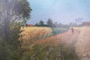 Jan van Lijnschooten - Korenveld bij Renkum kopen? Bied vanaf 50!