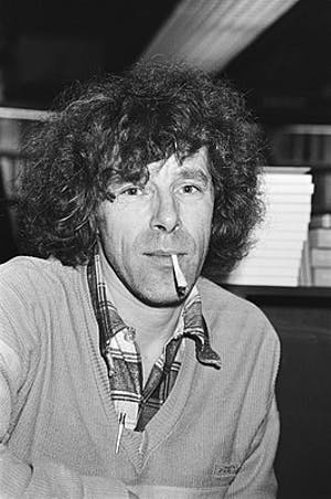 Peter Vos - bekend Utrechts Graficus & illustrator - Litho - "Oude man & uil" - VANAF 10€!!! kopen? Bied vanaf 10!