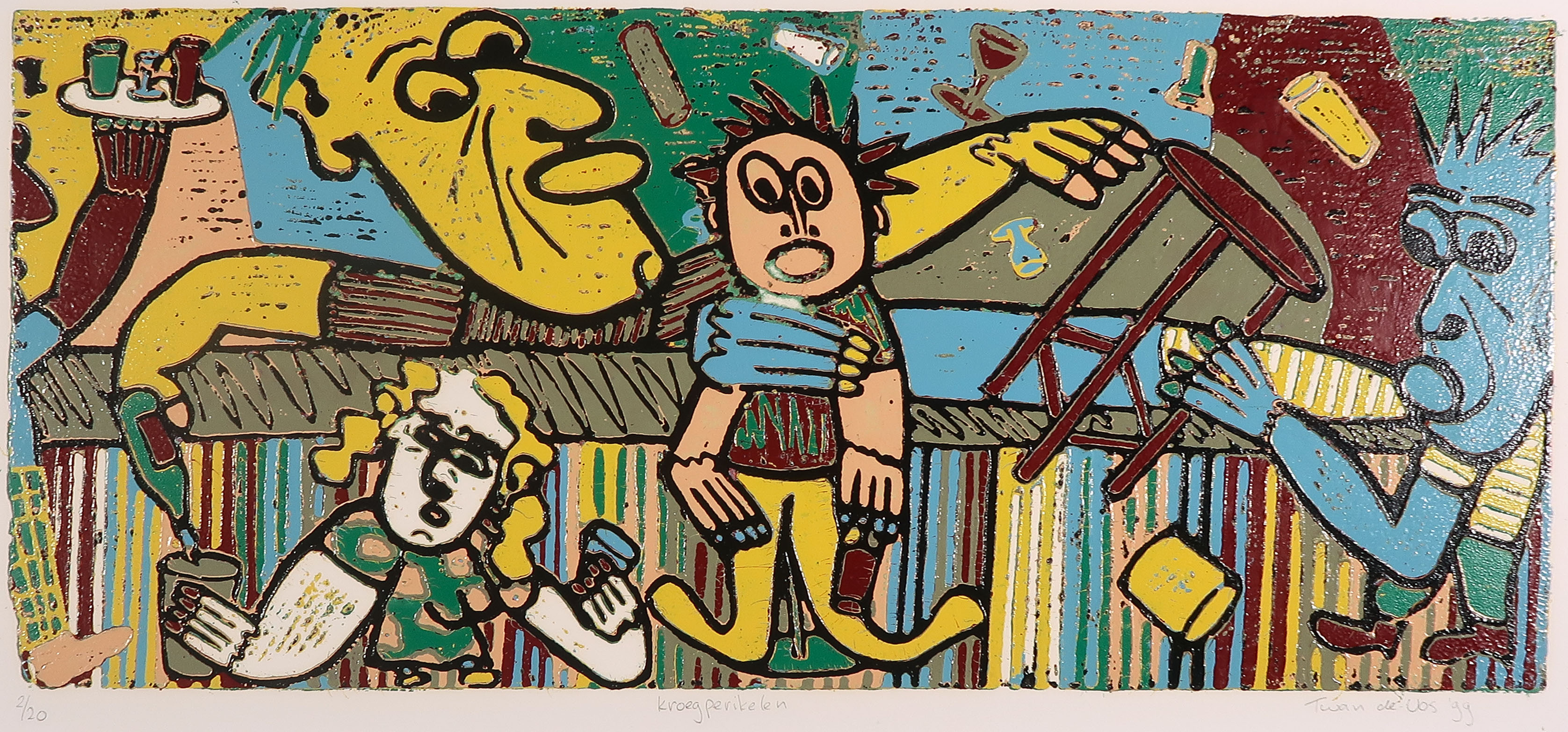 Twan de Vos - Zeefdruk, Kroegperikelen kopen? Bied vanaf 1!