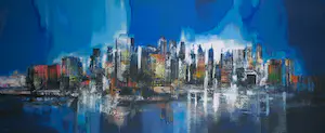 Peter Meijer - Zeefdruk, Manhattan ll - Ingelijst (Groot) kopen? Bied vanaf 50!