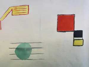 Andre van der Vossen - Bomenrij - expressionistisch kleurrijk werk kopen? Bied vanaf 195!