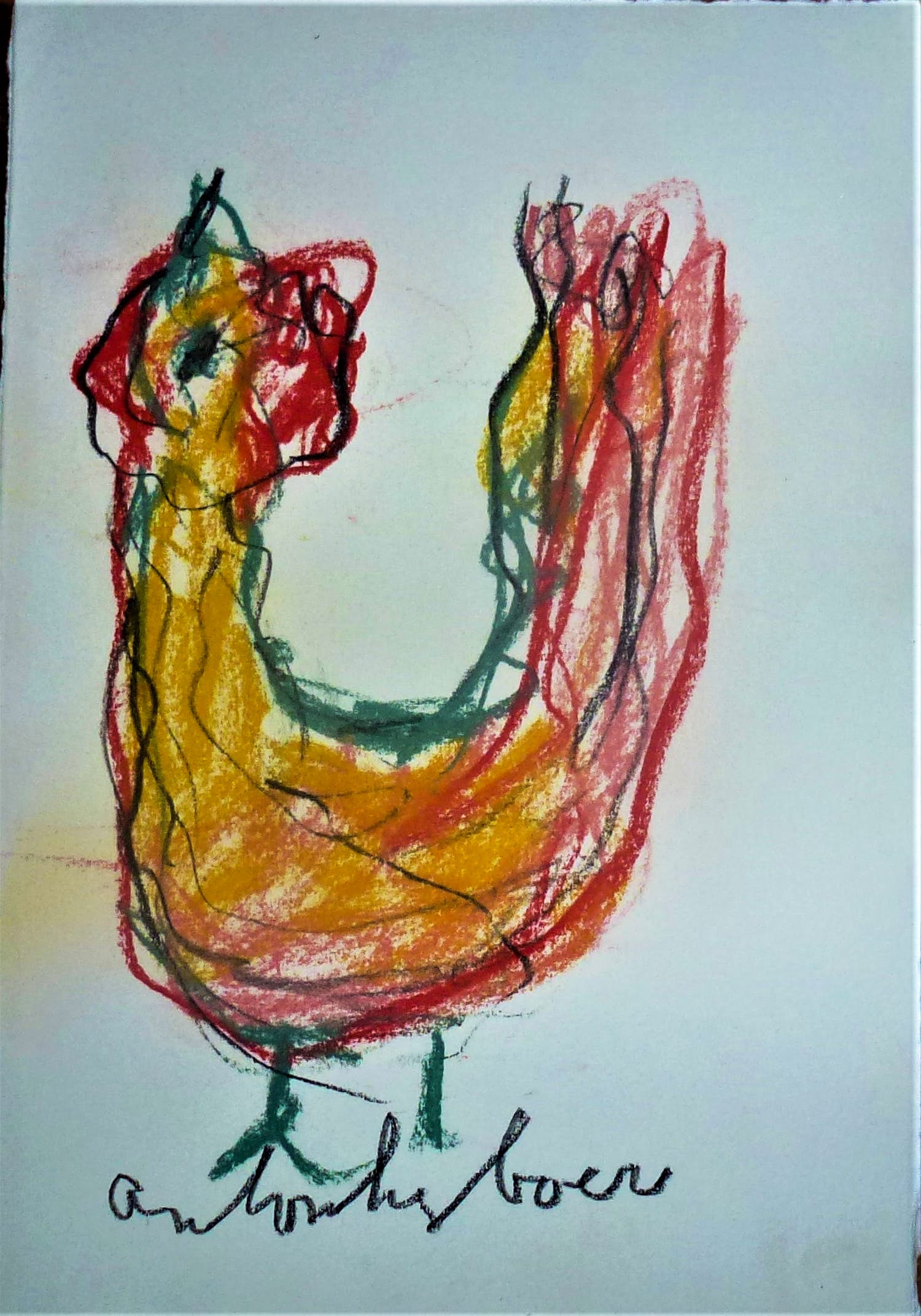 Anton Heyboer - De oervogel . verkocht voor € 280!