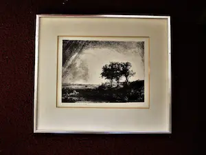 Theo Beerendonk - zijn ode aan de rembrandt van Rijn Ets "De drie bomen" potlood gesigneerd kopen? Bied vanaf 57!