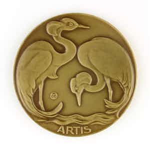Tjipke visser - Bronzen penning: Artis, 1930 verkocht voor € 125!