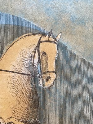 Aat Verhoog - Ets aquatint, ruiter te paard, gesigneerd en ingelijst kopen? Bied vanaf 25!