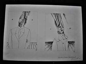 Jaap van der Pol - Gesigneerde Inkt tekening van Eigenzinnig graficus - "denkend aan Duitsland" kopen? Bied vanaf 10!