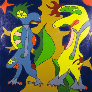 Hans Schoots - Acryl op doek, Zonder titel - Ingelijst (Groot) kopen? Bied vanaf 1!