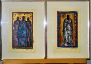 Eric Toebosch - Angeli (tweeluik met Barth lijst) verkocht voor € 150!