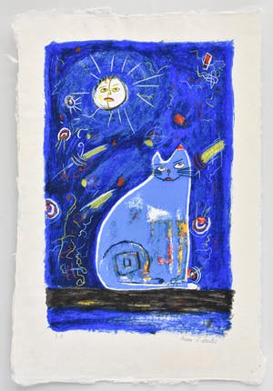 Franz Lauter - Cat in Blue kopen? Bied vanaf 75!