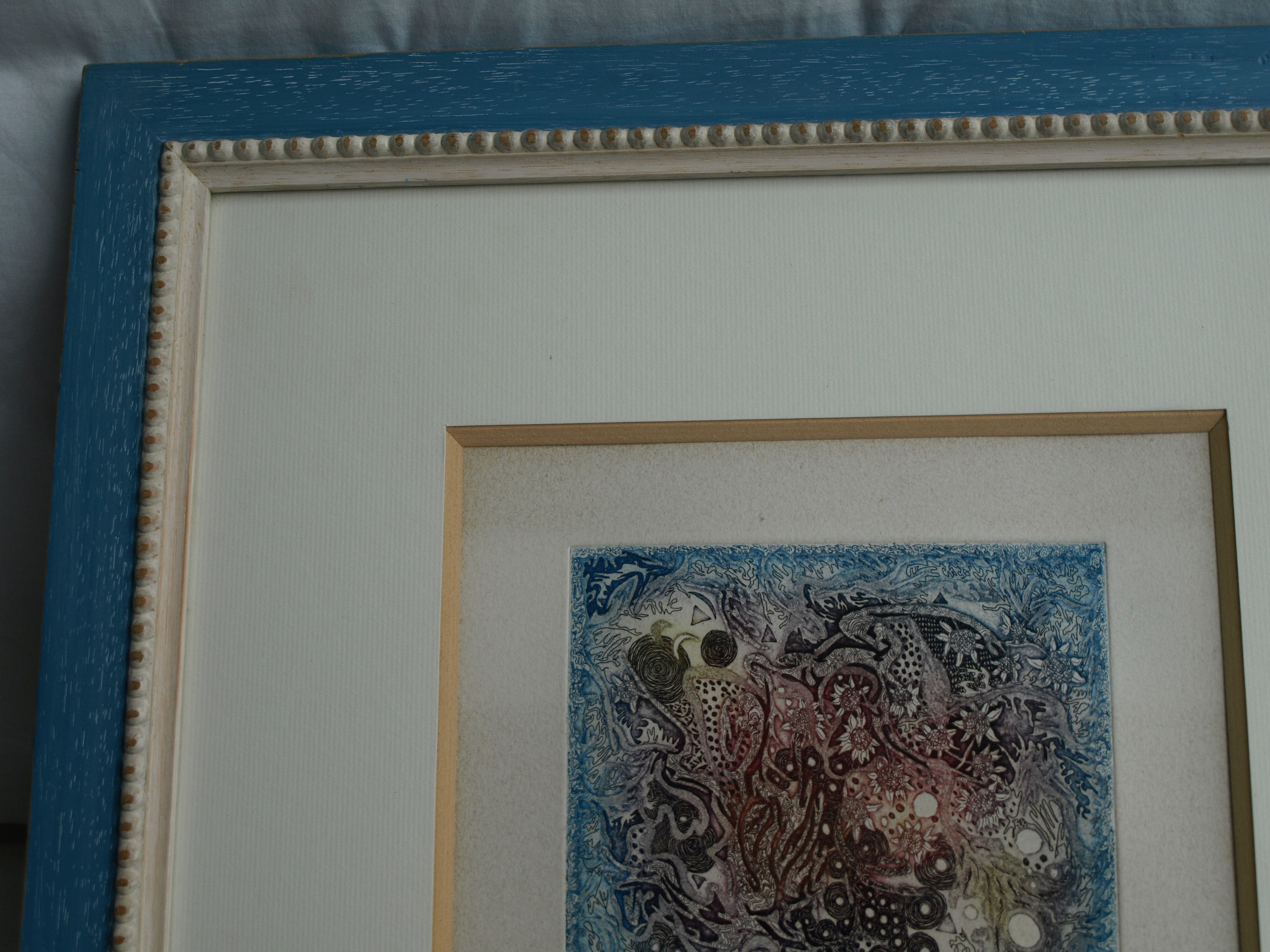 Niet of onleesbaar gesigneerd - Ets, Zonder titel – gesigneerd en ingelijst  kopen? Bied vanaf 1!