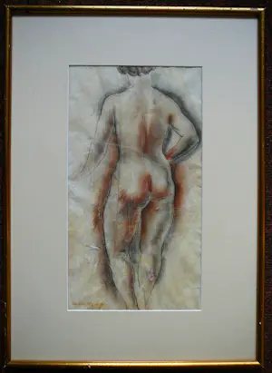 Ina Hooft - Naakt -gemengde techniek circa 1980- kopen? Bied vanaf 45!