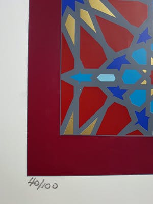 Niet of onleesbaar gesigneerd - Moors geometrisch patroon, zeefdruk kopen? Bied vanaf 1!