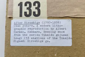 Ando Hiroshige - Sneeuwlandschap. Druk door Albert Carman. kopen? Bied vanaf 129!