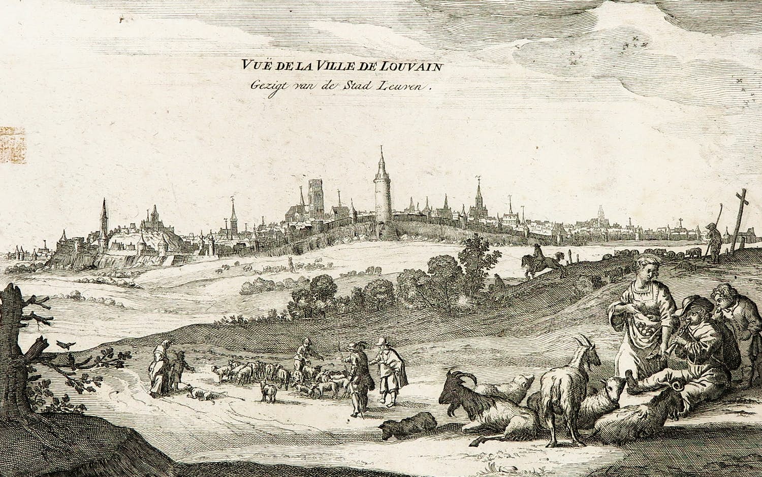 Philippe de Cantillon - Kopergravure, Vue de la Ville de Louvain kopen? Bied vanaf 35!