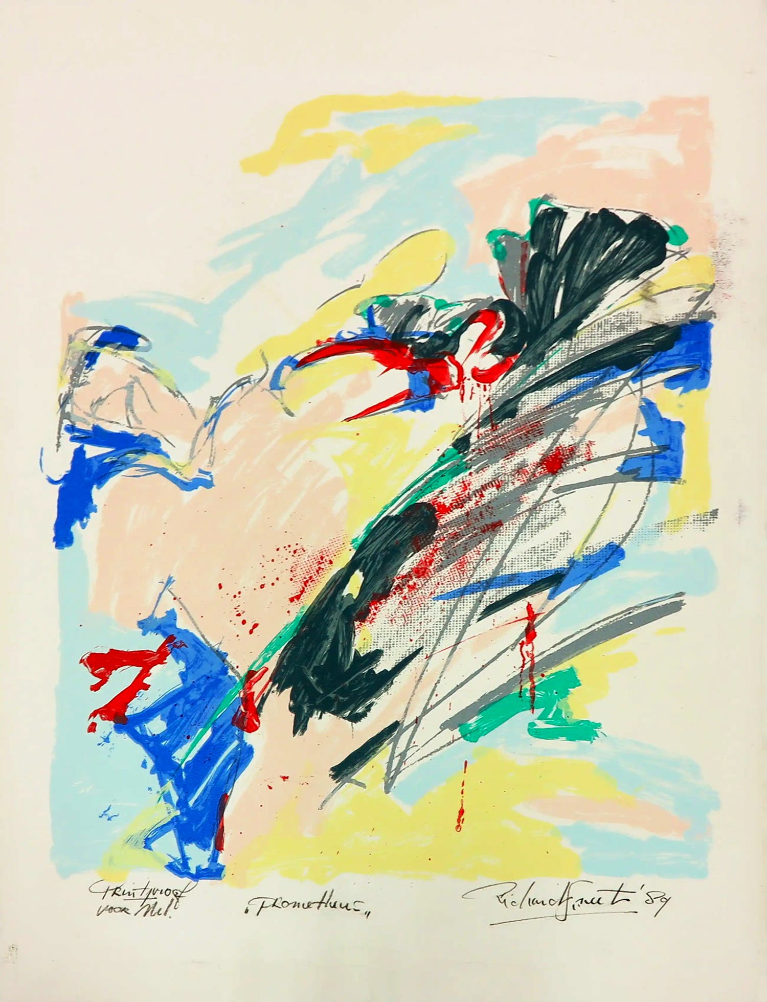 Richard Smeets - "Prometheus" - Zeefdruk (65x50 cm), handgesigneerd kopen? Bied vanaf 10!