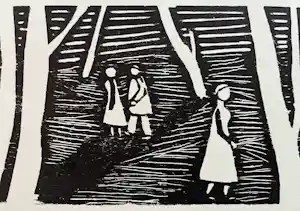 Peter Royen - Herbst - Früher signierter Original Holzschnitt von 1949 vendu pour 120€ !