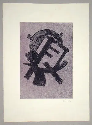 Henri Kerels - Composition abstrait - 1953 - Originele ets met aquatint gesigneerd kopen? Bied vanaf 80!