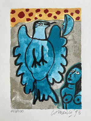 Corneille - Unieke serie van 6 Corneille zeefdrukken (zelfde oplage en net ingelijst) kopen? Bied vanaf 800!