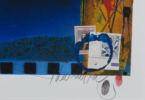 Theo Koster - Pigmentdruk en collage en verf, Seascape (Tweeluik) kopen? Bied vanaf 1!