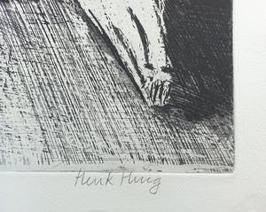 Henk Huig - Overleden dier, aquatint ets kopen? Bied vanaf 35!