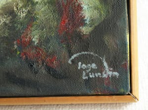 Niet of onleesbaar gesigneerd - Ingelijst, olieverf op doek , “Landschap” kopen? Bied vanaf 1!