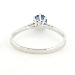 14k gouden solitaire ring met saffier tot. 0.38ct - 1.5 gram - ringmaat 17.25 kopen? Bied vanaf 165!