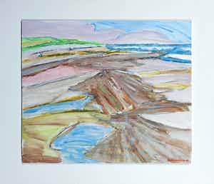 Paul Overhaus - Acryl op board, Zonder titel - Ingelijst verkocht voor € 60!