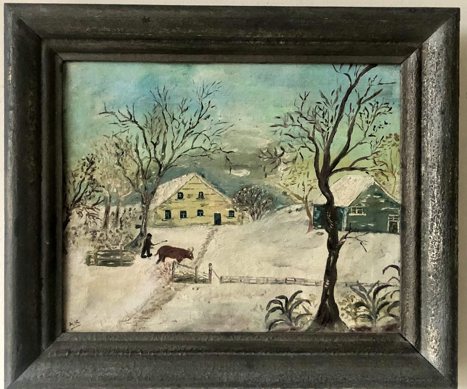 Niet of onleesbaar gesigneerd - Winterlandschap (gesigneerd) kopen? Bied vanaf 1!