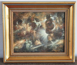 Ton de Kruyk - Surrealistisch tafereel - olieverfschilderij kopen? Bied vanaf 125!