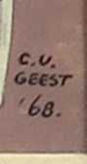 Chris van Geest - Gouache met potlood, Zittend figuur kopen? Bied vanaf 35!