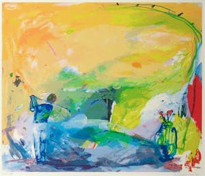 Jan van Diemen - Zeefdruk, Golf - Ingelijst kopen? Bied vanaf 40!