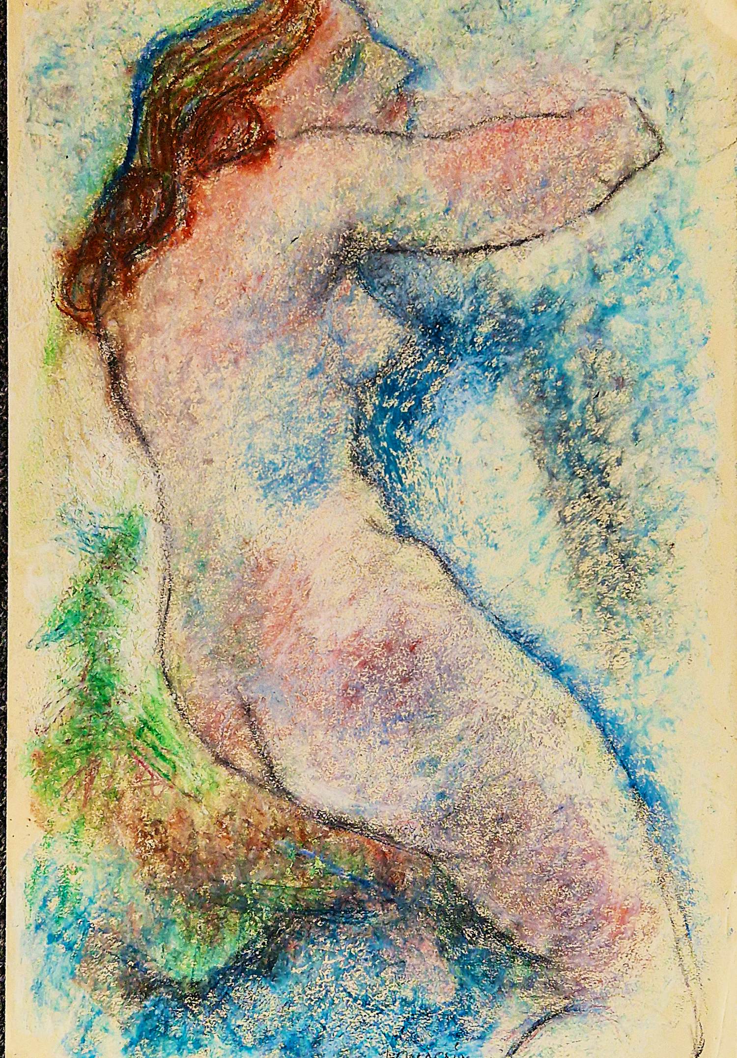 Charles thomas Nix - Grote jaren 50 pastelkrijt tekening "vrouwelijk naakt" gesigneerd kopen? Bied vanaf 31!