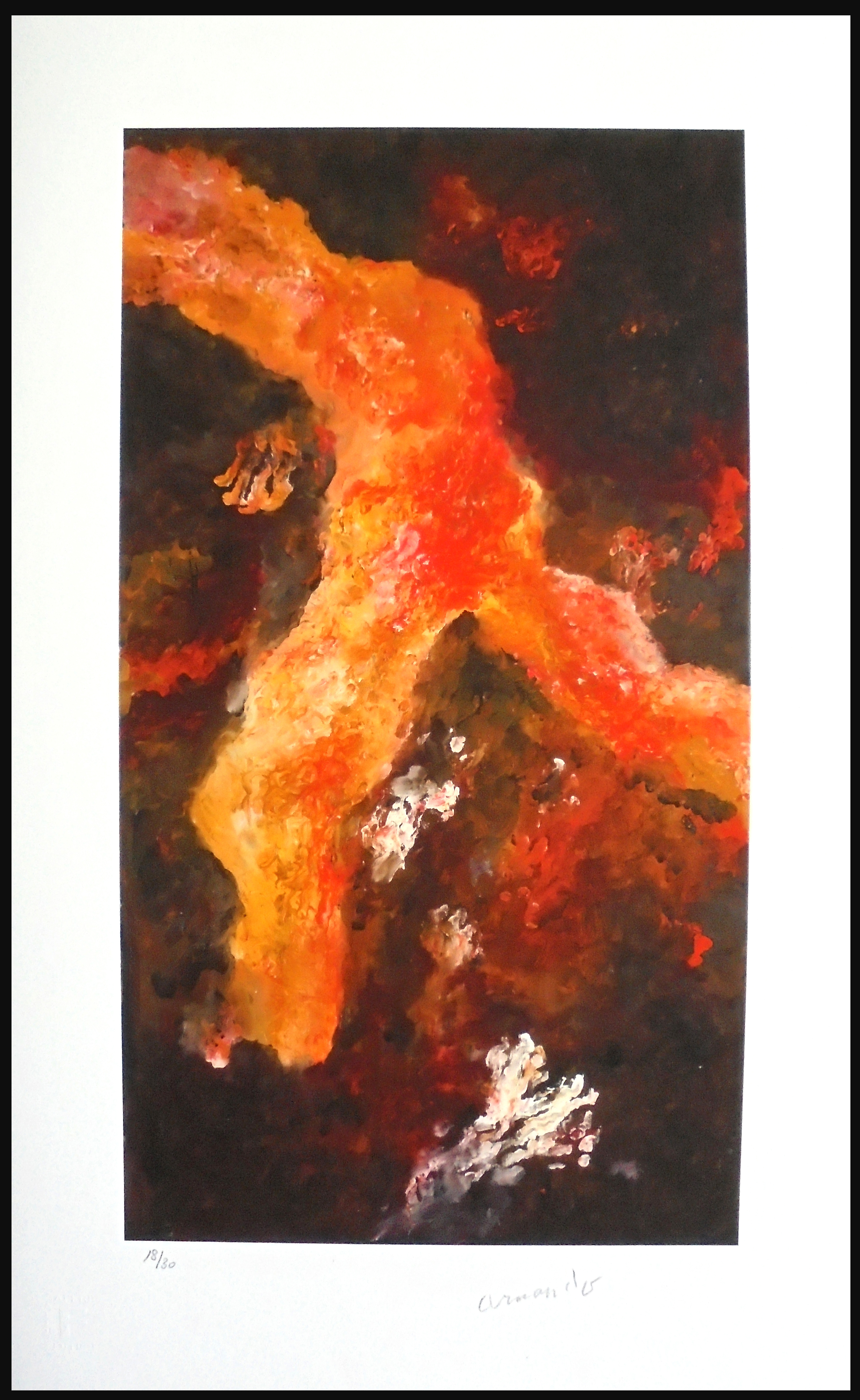 Armando - Gestalt rot - 2016 - Giclèe - handgesigneerd - oplage 30 verkocht voor € 1!