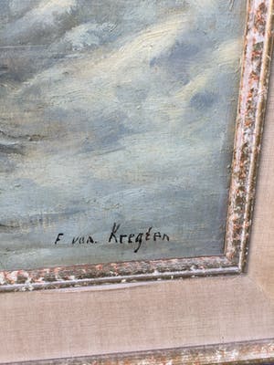 Fedor van Kregten - C4749-2, Polderlandschap in de winter kopen? Bied vanaf 450!