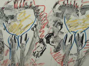 Anton Heyboer - Pastel , ‘Can Can’ – 51 x 70 cm. kopen? Bied vanaf 100!