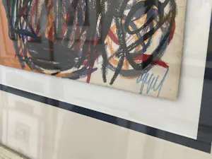 Karel Appel - abstracte compositie met lijst! kopen? Bied vanaf 660!
