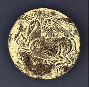 Inka Klinckhard - Bronzen penning: Pegasus, 2009 verkocht voor € 100!