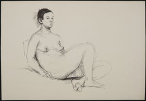 Aat Veldhoen - Rotaprint (handgesigneerd), Zittende vrouw kopen? Bied vanaf 70!