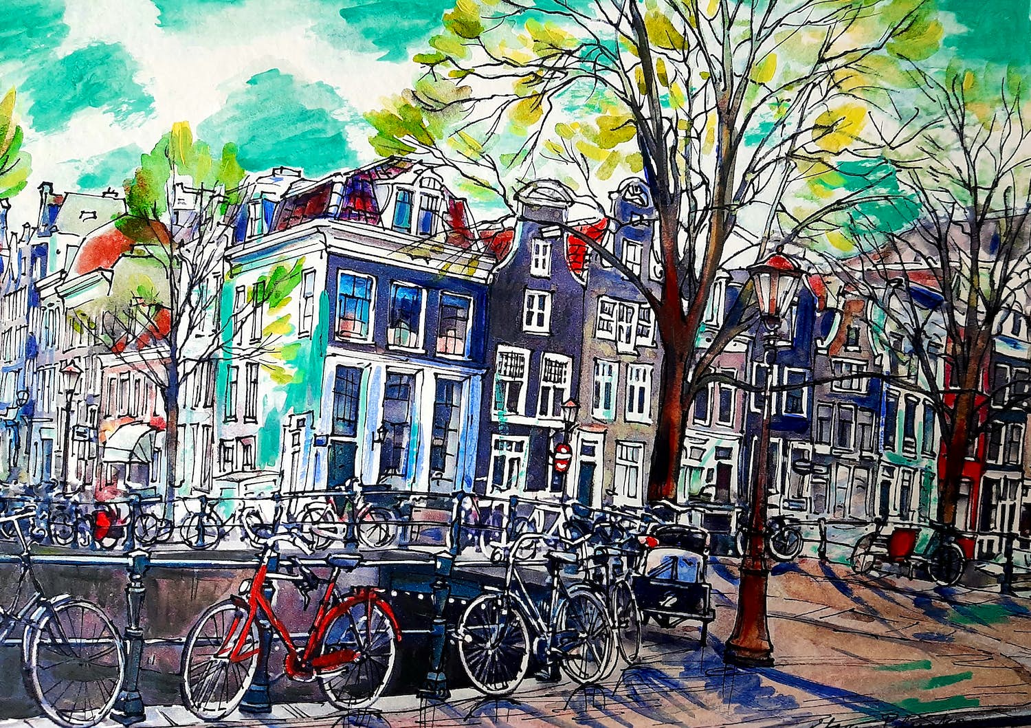 Elva Polyakova - Spiegel gracht in Amsterdam kopen? Bied vanaf 75!