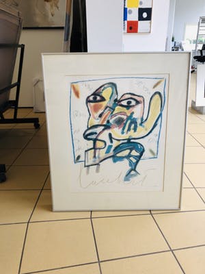 Lucebert - " Compositie figuren " met lijst kopen? Bied vanaf 295!