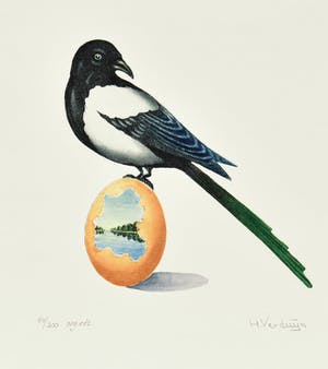 Niet of onleesbaar gesigneerd - Den Magpie , Den Merel & Den Fiskmås kopen? Bied vanaf 1!