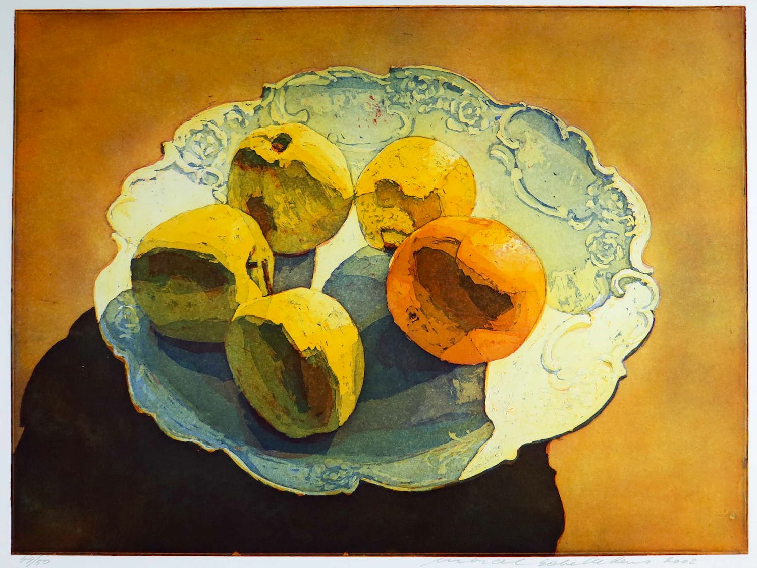 Marcel Schellekens - Kleurenets, Stilleven met citrusfruit verkocht voor € 100!