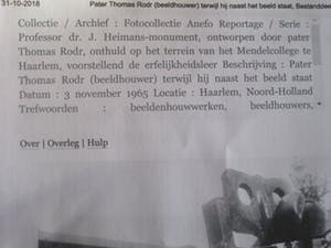 Thomas Rodr - Mendelmonument kopen? Bied vanaf 45!