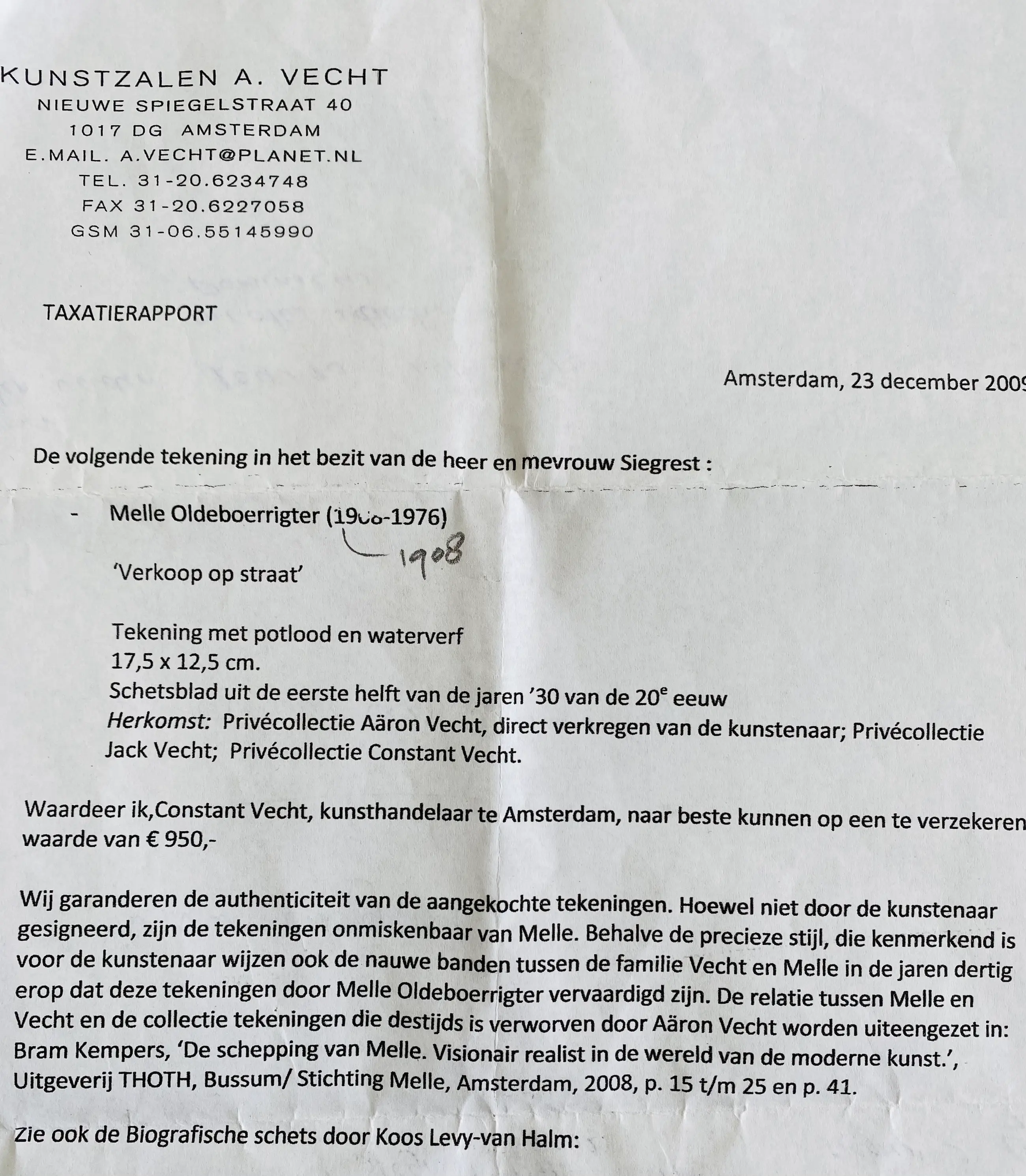 Melle Oldeboerrigter - Verkoop op straat Verkocht | Kunstveiling.nl