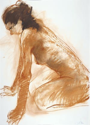 Franscz Witte - Gemengde techniek op papier, Figuur (naakt) kopen? Bied vanaf 1!