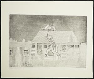 Frits Anton van der Horst - Lot van twee etsen, Ik zag 't einde aankomen en Scheiding kopen? Bied vanaf 1!