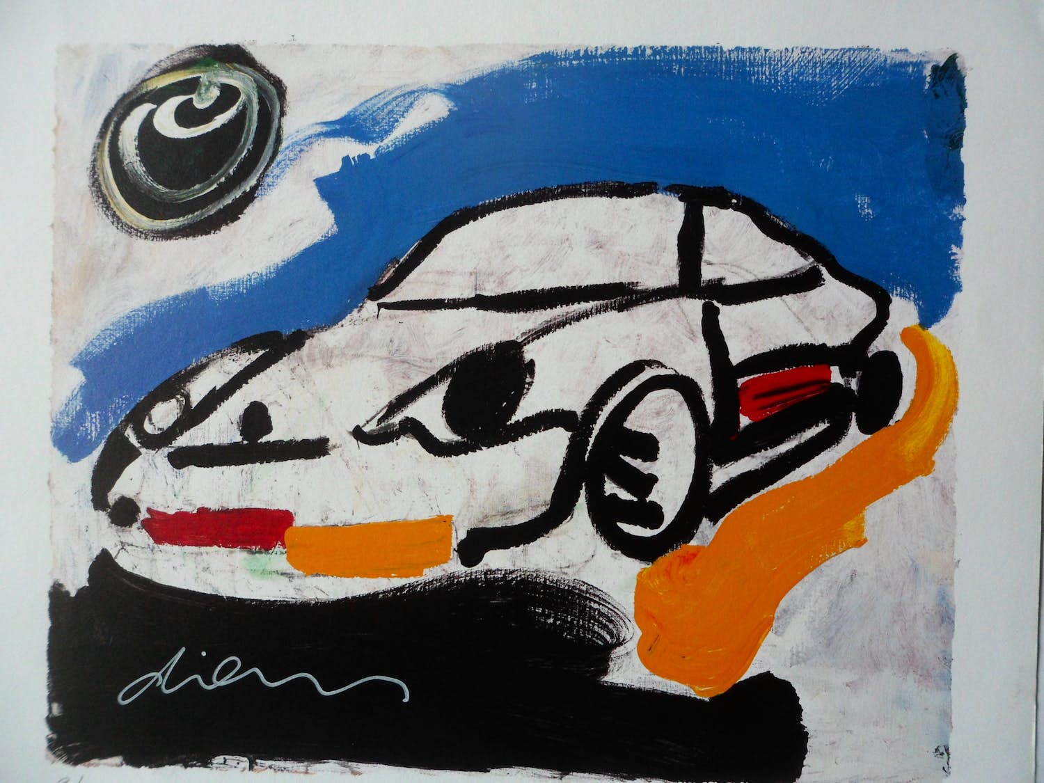 Peter Diem - Zeefdruk. Porsche 3 verkocht voor € 35!
