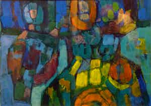 Jan Battermann - Nocturne - Gouache op papier verkocht voor € 65!