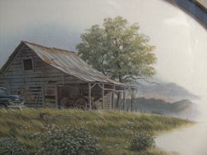 Don Balke - Schilderachtige fine art lithografie schuur. kopen? Bied vanaf 1!